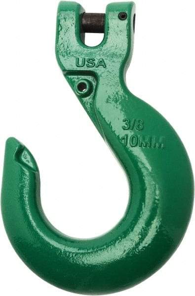 Campbell - 1/2" Chain Diam, 100 Chain Grade Clevis Hook - 15,000 Lb Capacity, 39/64" ID, 39/64" Pin Diam, 1-11/16" Hook Throat - Strong Tooling