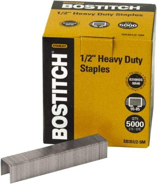 Stanley Bostitch - 1/2" Leg Length, Steel Heavy Duty Stapler Staples - 120 Sheet Capacity, For Use with Bostitchs 00540, B310HDS & 03201 & Most Heavy-Duty Staplers - Strong Tooling