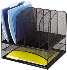 Safco - Black Combination File Sorter - Steel, Mesh - Strong Tooling