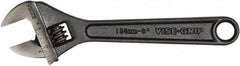 Irwin - 1" Jaw Capacity, 6" Standard Adjustable Wrench - Chrome Vanadium Steel, Black Finish - Strong Tooling