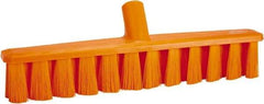 Vikan - 15.25" Combo Duty Polyester Push Broom - 1-7/8" Bristle Length, Plastic Block, European Threaded Handle Connection, Handle Sold Separately - Strong Tooling