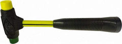 NUPLA - 7/8 Lb Head 1" Face Composite Dead Blow Replaceable Tip Sledge Hammer - 11-1/2" OAL, Fiberglass Handle - Strong Tooling