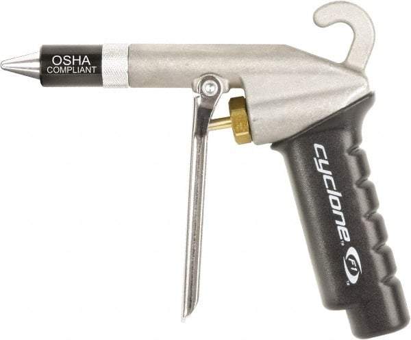 Legacy - 100 Max psi Quiet Safety Nozzle Pistol Grip Blow Gun - 1/4 NPT, 6-1/2" Tube Length - Strong Tooling