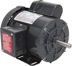 Leeson - 3/4 Max hp, 1,800 Max RPM, Capacitor Start Electric AC DC Motor - 115-208/230 V Input, Single Phase, 56 Frame, Rigid Base Mount, TEFC Enclosure - Strong Tooling