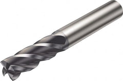 Sandvik Coromant - 3/4", 4 Flute, Single End, Solid Carbide, Corner Chamfer End Mill - 4" OAL, Right Hand Flute, 1-5/8" LOC, Right Hand Cut - Strong Tooling