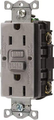 Hubbell Wiring Device-Kellems - 1 Phase, 5-15R NEMA, 125 VAC, 15 Amp, GFCI Receptacle - 2 Pole, Back and Side Wiring, Commercial Grade - Strong Tooling