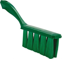 Vikan - 3.9" Bristle Length, Polyester Cleaning & Finishing Brush - 3" Long x 1-1/2" Wide Head, 13" OAL, Easy Grip Handle, Green, Polypropylene Block - Strong Tooling