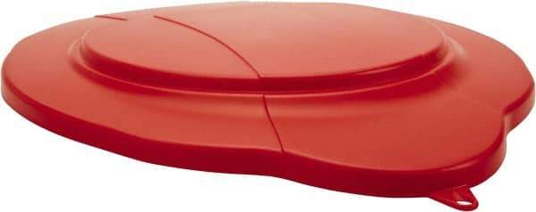 Vikan - 5 Gal Polypropylene Pail Lid - Red - Strong Tooling