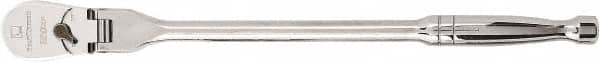 GearWrench - 1/2" Drive Pear Head Ratchet - Full Polish Chrome Finish, 17" OAL, 60 Gear Teeth, Full Polished Handle, Flex Head - Strong Tooling