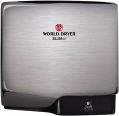 World Dryer - 950 Watt Silver Finish Electric Hand Dryer - 100/120 Volts, 8.3 Amps, 11.43" Wide x 10.7" High x 3.9" Deep - Strong Tooling