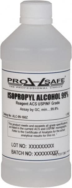 PRO-SAFE - 16 oz Isopropyl Alcohol Liquid - Comes in Bottle, 99% Isopropyl Alcohol - Strong Tooling