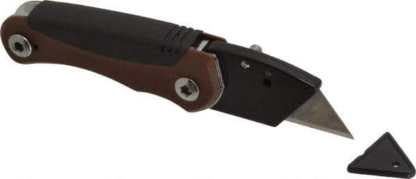 Paramount - Fixed Folding Utility Knife - 2-3/8" Blade, Molded Rubberized Handle, 1 Blade Included - Strong Tooling