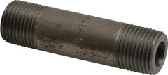 Value Collection - Schedule 160, 1/2" Diam x 3" Long Black Pipe Nipple - Threaded - Strong Tooling