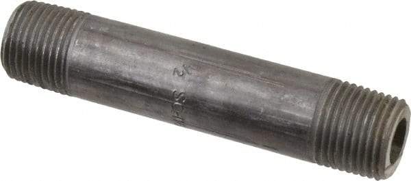 Value Collection - Schedule 160, 1/2" Diam x 4" Long Black Pipe Nipple - Threaded - Strong Tooling