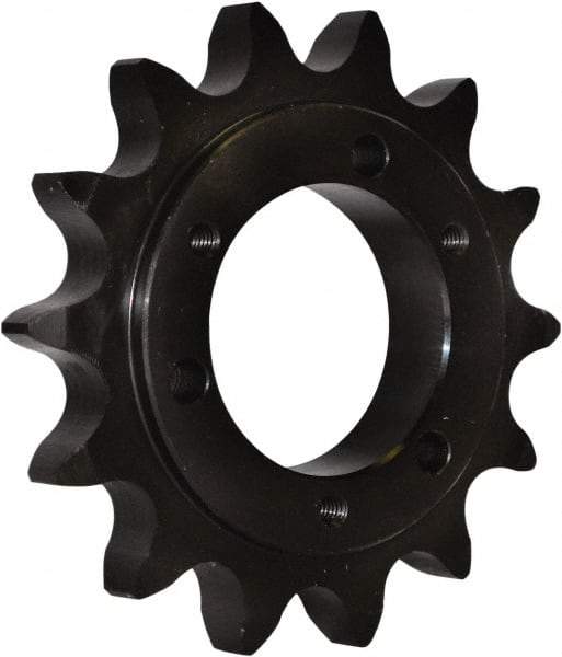 U.S. Tsubaki - 18 Teeth, 1/2" Chain Pitch, Chain Size 40, QD Sprocket - 1-1/4" Bore Diam, 3.14" Outside Diam - Strong Tooling