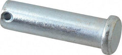 Made in USA - 5/8" Pin Diam, 2-1/4" OAL, Standard Clevis Pin - 5/32" Hole, 2-3/32" Usable Length, Zinc-Plated Steel - Strong Tooling