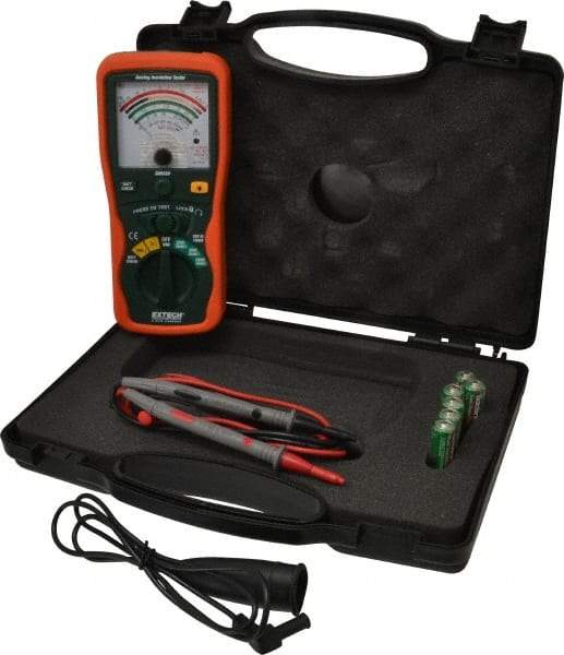 Extech - Analog Display, 400 Megohm Electrical Insulation Resistance Tester & Megohmmeter - 1,000 VDC Max Test Voltage, Powered by 1.5V AA Battery - Strong Tooling