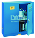 Acid Storage Cabinet - #5540 - 43 x 18 x 44" - 30 Gallon - w/one shelf, two poly trays, 2-door manual close - Blue Only - Strong Tooling