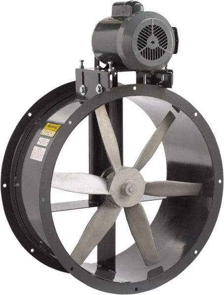 Americraft - 3/4 hp 12" TEFC Belt Drive Tube Axial Duct Fan - 2,044 CFM at 0 Static Pressure, 3,450 RPM, Single Phase - Strong Tooling