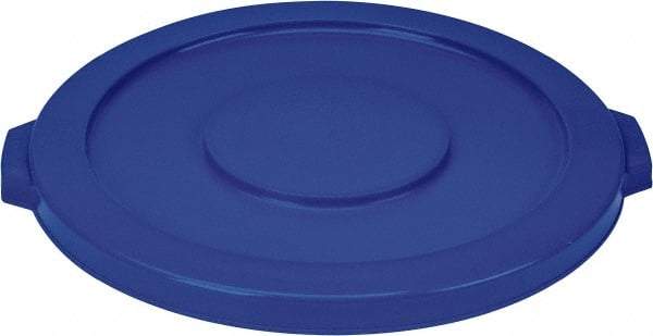 PRO-SOURCE - Round Lid for Use with 20 Gal Round Trash Cans - Blue, Polyethylene, For Brute Trash Cans - Strong Tooling