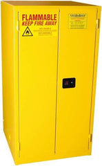 PRO-SAFE - 2 Door, 2 Shelf, Yellow Steel Standard Safety Cabinet for Flammable and Combustible Liquids - 65" High x 34" Wide x 34" Deep, Self Closing Door, 3 Point Key Lock, 60 Gal Capacity - Strong Tooling