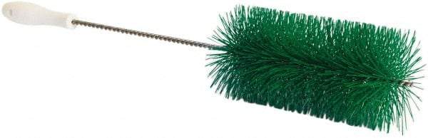 PRO-SOURCE - 1" Bristle Length, Plastic Food Service Brush - 6-1/2" Long x 2" Wide Head, 21" OAL, Green, Wire Block - Strong Tooling