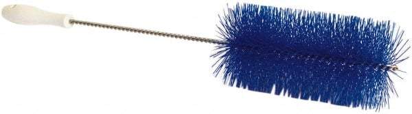 PRO-SOURCE - 1" Bristle Length, Plastic Food Service Brush - 6-1/2" Long x 2" Wide Head, 21" OAL, Blue, Wire Block - Strong Tooling