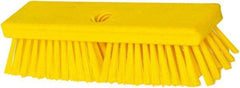 PRO-SOURCE - 1-3/4" Bristle Length, Polypropylene Food Service Brush - 10" Long x 2-1/2" Wide Head, Yellow, Foam Block - Strong Tooling