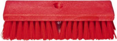 PRO-SOURCE - 1-3/4" Bristle Length, Polypropylene Food Service Brush - 10" Long x 2-1/2" Wide Head, Red, Foam Block - Strong Tooling