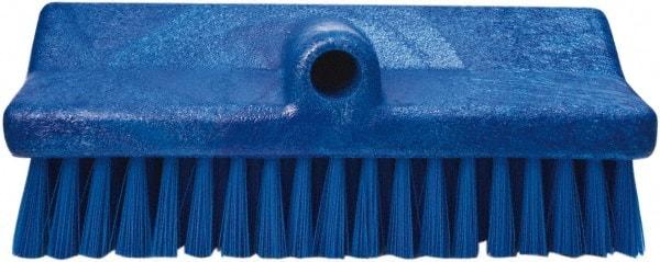 PRO-SOURCE - 1-3/4" Bristle Length, Polypropylene Food Service Brush - 10" Long x 5" Wide Head, 20" OAL, Long Handle, Blue, Foam Block - Strong Tooling