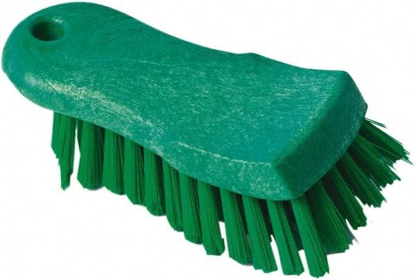 PRO-SOURCE - 1-1/16" Bristle Length, Polypropylene Food Service Brush - 6" Long x 2.63" Wide Head, Green, Foam Block - Strong Tooling