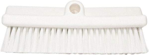 PRO-SOURCE - 1-3/4" Bristle Length, Polypropylene Food Service Brush - 10" Long x 5" Wide Head, 20" OAL, Long Handle, White, Foam Block - Strong Tooling