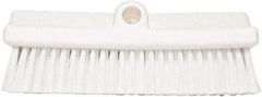 PRO-SOURCE - 1-3/4" Bristle Length, Polypropylene Food Service Brush - 10" Long x 5" Wide Head, 20" OAL, Long Handle, White, Foam Block - Strong Tooling