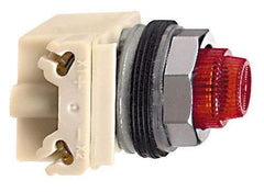 Schneider Electric - 240 VAC Red Lens Incandescent Pilot Light - Round Lens, Screw Clamp Connector - Strong Tooling