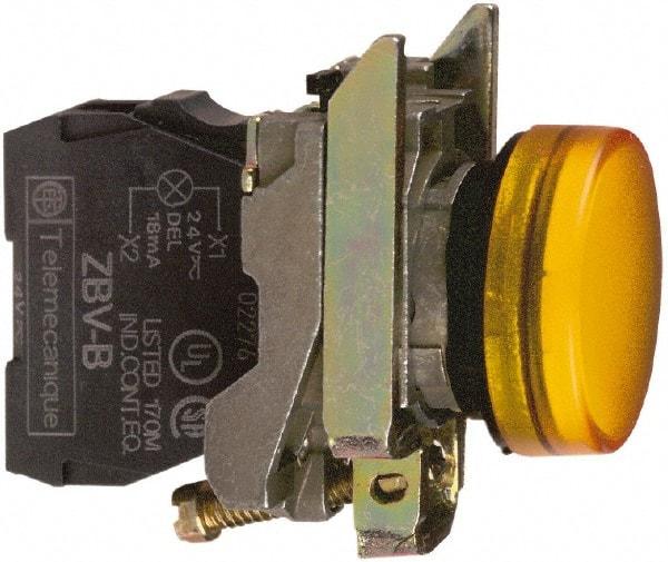 Schneider Electric - 250 V Orange Lens Pilot Light - Round Lens, Screw Clamp Connector, 30mm Wide, Vibration Resistant, Water Resistant - Strong Tooling