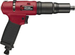 Chicago Pneumatic - 1/4" Bit Holder, 1,000 RPM, Pistol Grip Handle Air Screwdriver - 0.73 to 5-1/2 Ft/Lb Torque, 1/4" Inlet, 5.25 CFM - Strong Tooling