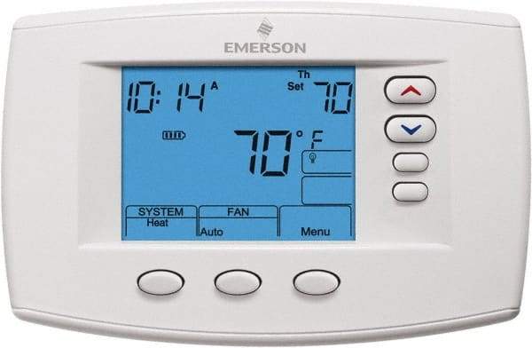 White-Rodgers - 45 to 99°F, 4 Heat, 2 Cool, Premium Residential Digital 7 Day Programmable Universal Multi-Stage or Heat Pump Thermostat - 0 to 30 Volts, Horizontal Mount, Electronic Contacts Switch - Strong Tooling