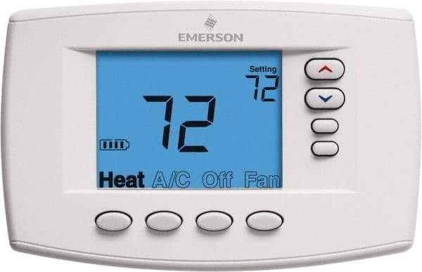 White-Rodgers - 45 to 99°F, 4 Heat, 2 Cool, Premium Residential Digital 7 Day Programmable Universal Multi-Stage or Heat Pump Thermostat - 0 to 30 Volts, Horizontal Mount, Electronic Contacts Switch - Strong Tooling