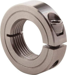 Climax Metal Products - 1-3/8-12 Thread, Stainless Steel, One Piece Threaded Shaft Collar - 2-1/4" Outside Diam, 9/16" Wide - Strong Tooling