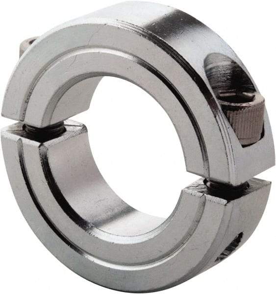 Climax Metal Products - 2-1/4" Bore, Steel, Two Piece Clamp Collar - 3-1/4" Outside Diam, 3/4" Wide - Strong Tooling