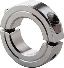 Climax Metal Products - 1-1/8" Bore, Steel, Two Piece Clamp Collar - 1-7/8" Outside Diam, 1/2" Wide - Strong Tooling