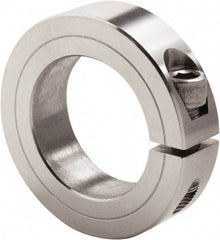 Climax Metal Products - 4" Bore, Stainless Steel, One Piece Clamp Collar - 5-1/4" Outside Diam, 7/8" Wide - Strong Tooling