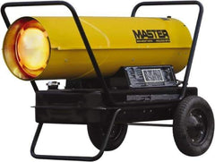 Master - 400,000 BTU Rating, Multi-Fuel Forced Air Heater - 10,000 Sq Ft Max Heating Area, 24 Gal Capacity, Fuel with Kerosene, Diesel & Fuel Oil - Strong Tooling