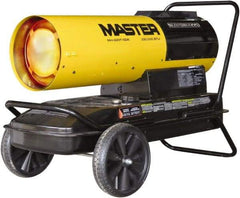 Master - 220,000 BTU Rating, Multi-Fuel Forced Air Heater - 5,500 Sq Ft Max Heating Area, 13 Gal Capacity, Fuel with Kerosene, Diesel & Fuel Oil - Strong Tooling