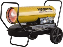 Master - 135,000 BTU Rating, Multi-Fuel Forced Air Heater - 3,375 Sq Ft Max Heating Area, 10 Gal Capacity, Fuel with Kerosene, Diesel & Fuel Oil - Strong Tooling