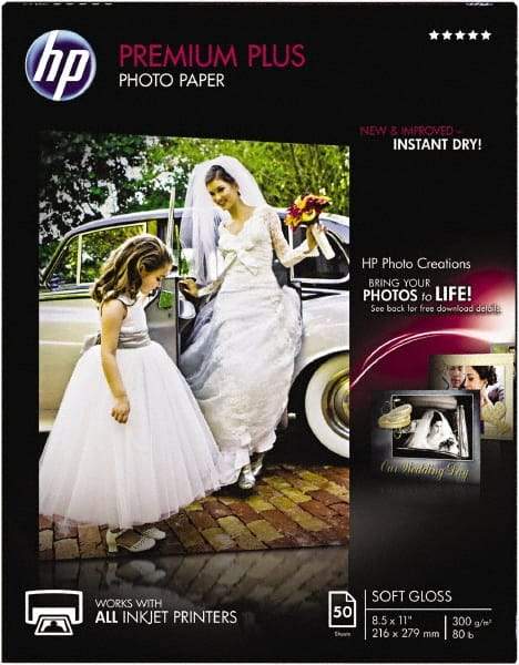 Hewlett-Packard - 8-1/2" x 11" White Photo Paper - Use with Inkjet Printers - Strong Tooling