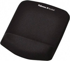 FELLOWES - Black Mouse Pad/Wrist Rest - Use with Mouse - Strong Tooling