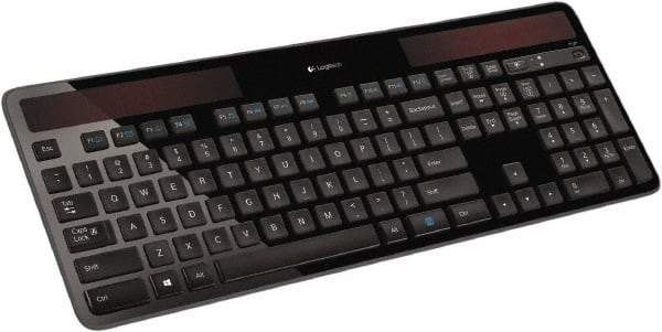 Logitech - Black Wireless Keyboard - Use with Windows XP, Vista, 7 - Strong Tooling