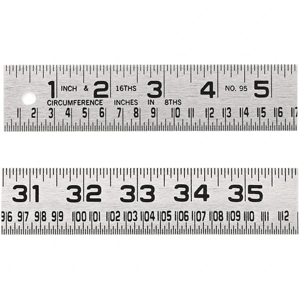 Lufkin - 4' x 1-1/4" Silver Steel Blade Tape Measure - 1/16" Graduation, Inch Graduation Style, Silver Steel Case - Strong Tooling