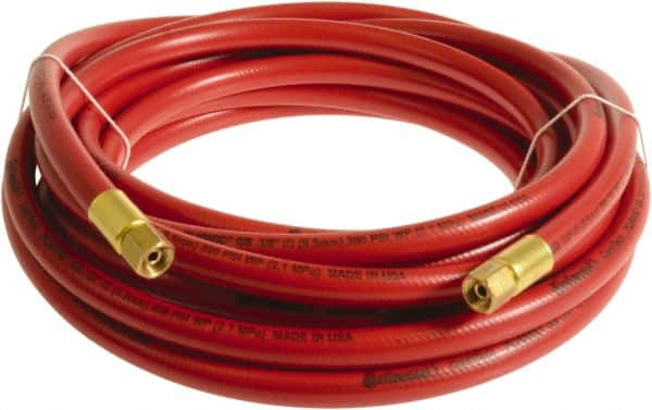 Multipurpose Air Hose: 3/8″ ID, 1' 300 Working psi, -10 to 158 ° F, Red, PVC, 3/8″